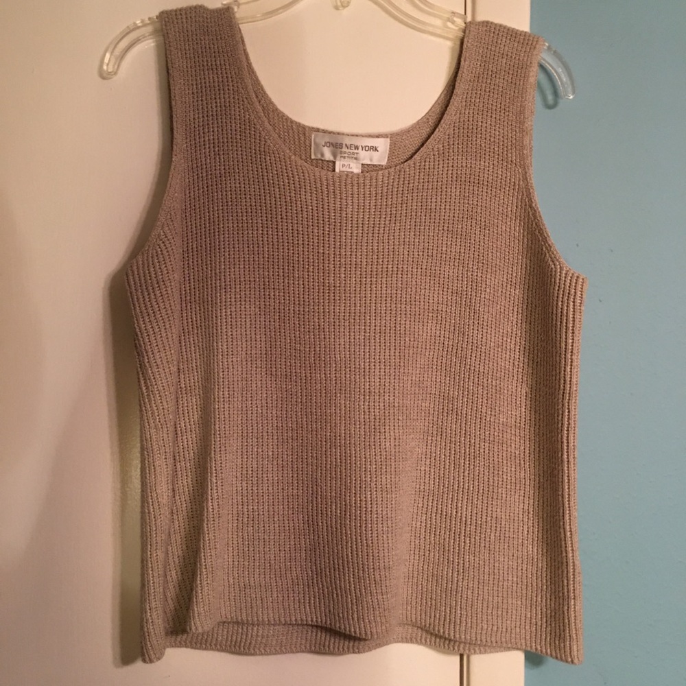 Jones New York Sport Petite Shell, light tan